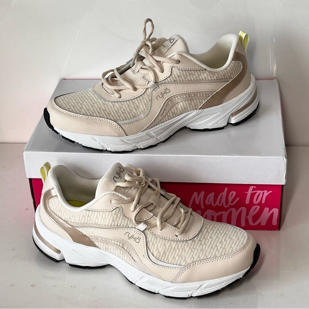 Ryka Imagine Metallic Mesh Walking Sneakers